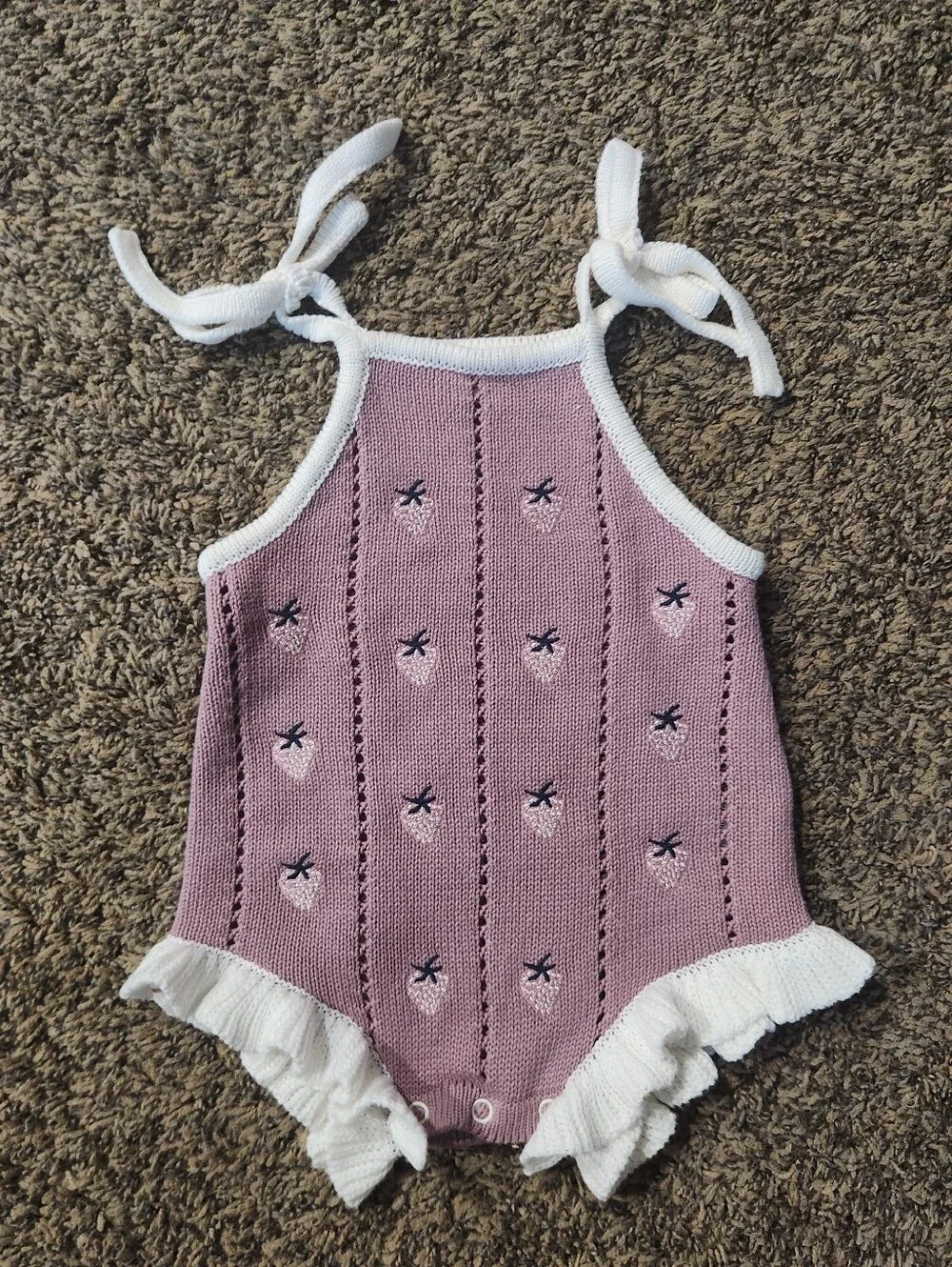 Forever French Matilda Knit Ruffle Romper